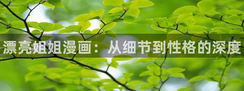 羞羞漫画免费阅读下拉式：漂亮姐姐漫画：从细节到性格的深度